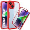 Protective Case - E.F.CONNECTION - for iPhone 14 Plus - Red - Semi-rigid - Full Protection