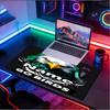 Custom Name Personalized Go Ahead Eagles Pattern Mousepad, Laptop PC Desk Mat, Decorative Desk Mat for Home Keyboard Pad Gift