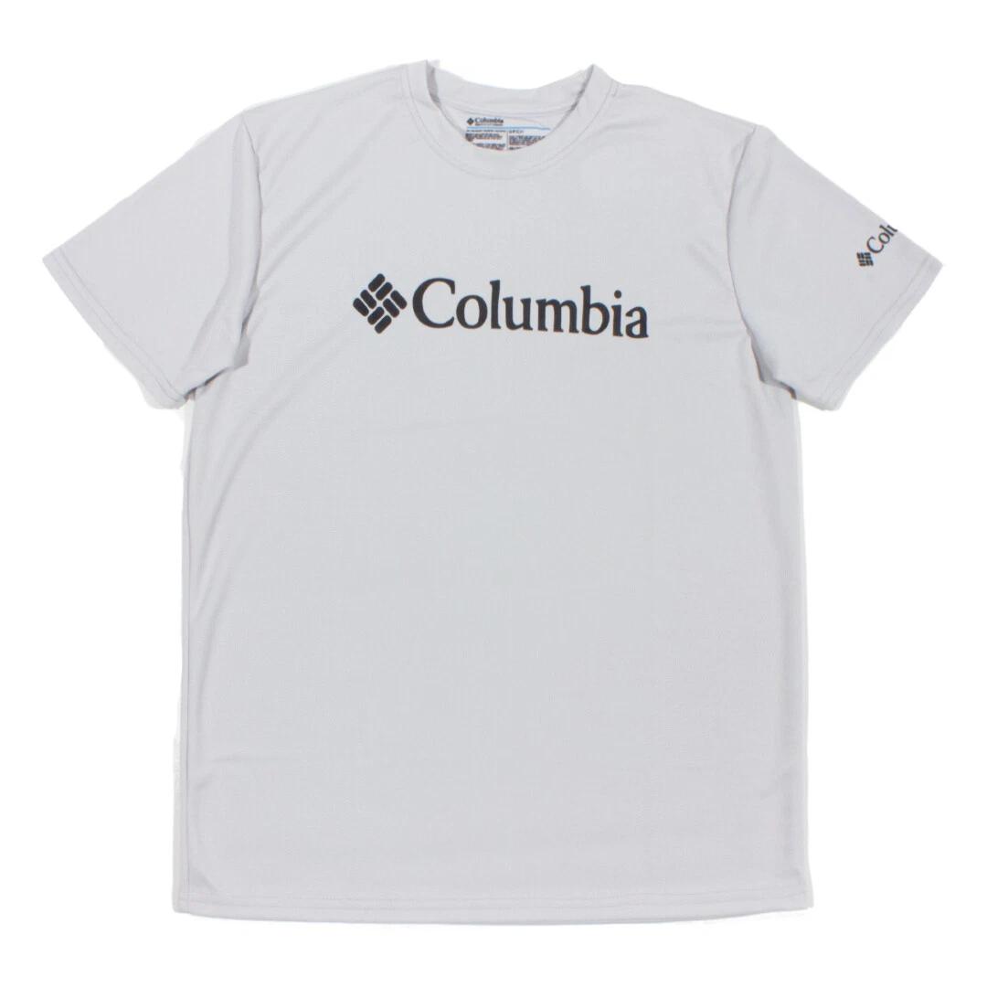 Мужская футболка Columbia Light Grey Tech Trail с графическим принтом L