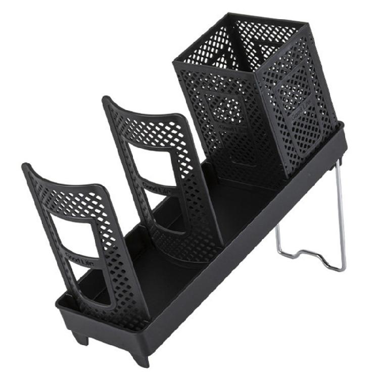 

Practical Detachable Coffee Corner Organizer For Pods Cups And Drinking Straws Drinkware Display Stand чорний
