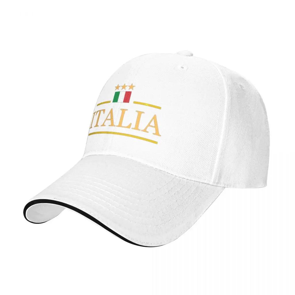 Golden Italy Flag Custom Baseball Caps For Unisexs Adult Female Beach Sunscreen Hat Hip Hop Trucker Cap