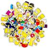 50Pcs Cartoon Simpon PVC Waterproof Luggage Skateboard Laptop Graffiti Stickers