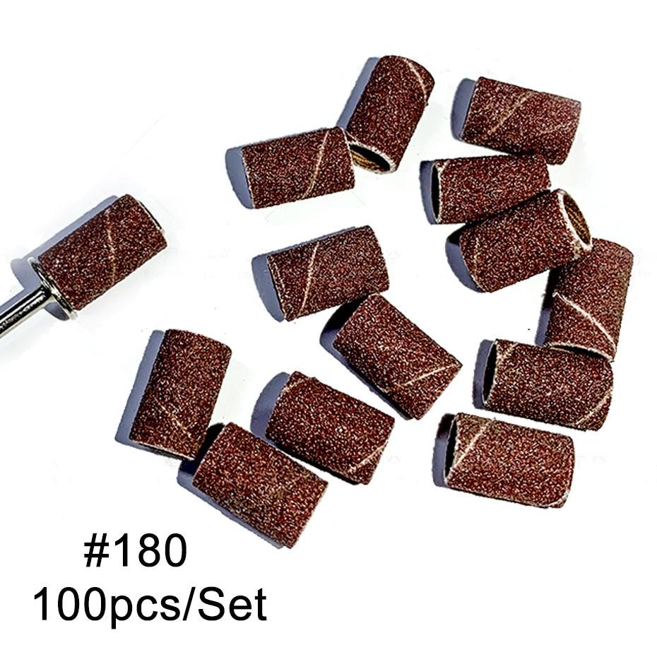 50/100 de bucăți de găurit pentru unghii benzi de șlefuit șlefuitor de pile electrice pentru unghii Dispozitiv pentru îndepărtarea ojei cu gel freză #80#120#180 Rata de nisip SAND261