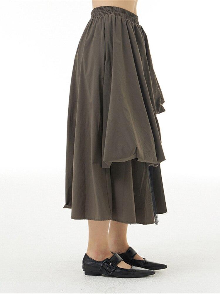 Xitao Women Irregular Splicing Skirt WLD8753