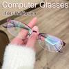 Male and Women Myopia Classification Metal Half Frame Anteojos Miopes 1.0 1.5 2.0 2.5 To 4.0 Simple Business Office Style