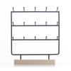 1pc Wooden Earring Display Stand - Sturdy Iron Frame, Painted Rectangular, Space-Saving Organizer Fits Hooks/Pendants/Earrings