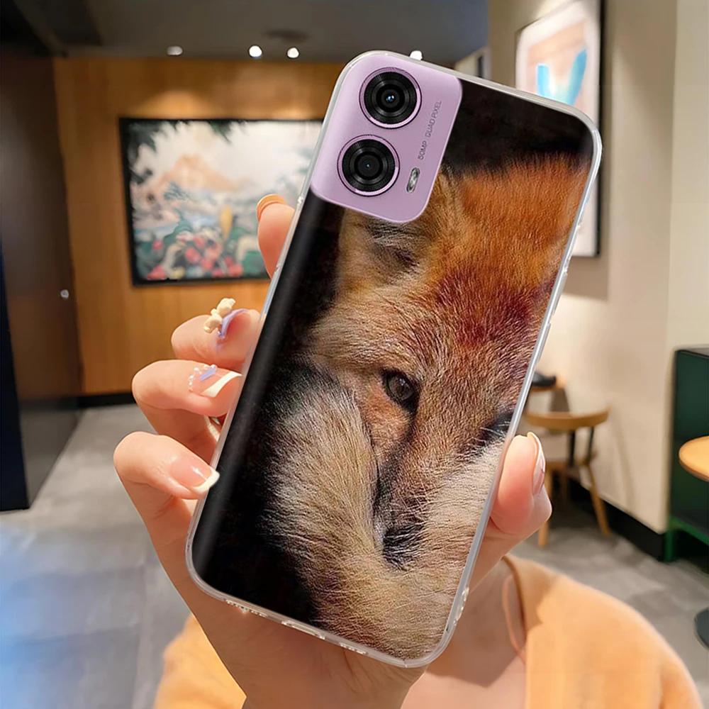 For Moto G24 Phone Case Lovely Panda Patterns Soft TPU Clear Silicone Bumper For Motorola G04 MotoG24 Cover Fundas For Moto E14