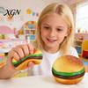 Calming Hand Toy Realistic Fast Food Squeeze Soft TPR Stress Relief Balls Cola Burger Fries Hot Dog Shapes Portable Fidget for Kids Adults Fun Anxiety