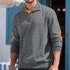 Men's jacquard embroidery Henry autumn and winter loose casual sports stand-up collar buckle trendy sweater