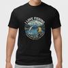 Fishing Lover T-Shirt Mountain Lake Fisherman Graphic Tee Dad Gift Outdoor