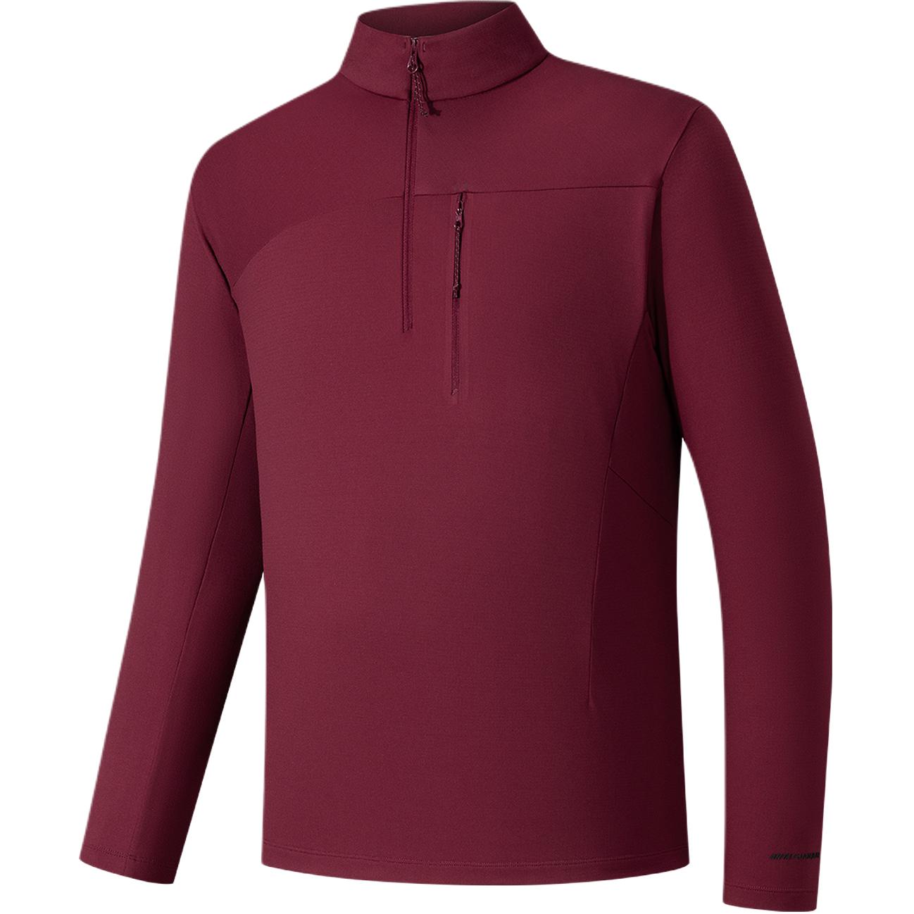 

Anta Champion Outdoor Hiking Series Solid Color Breathable Soft Versatile Long Sleeve Knit Shirt Men tops 152610406-4 XL