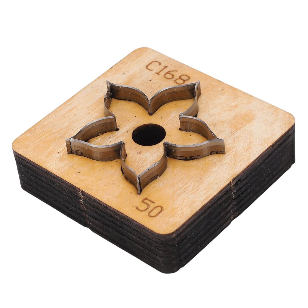 Blumenleder-Stanzform Holzbasis Scharfe Metallklinge Lederstanze für Dekorationen Geschenke