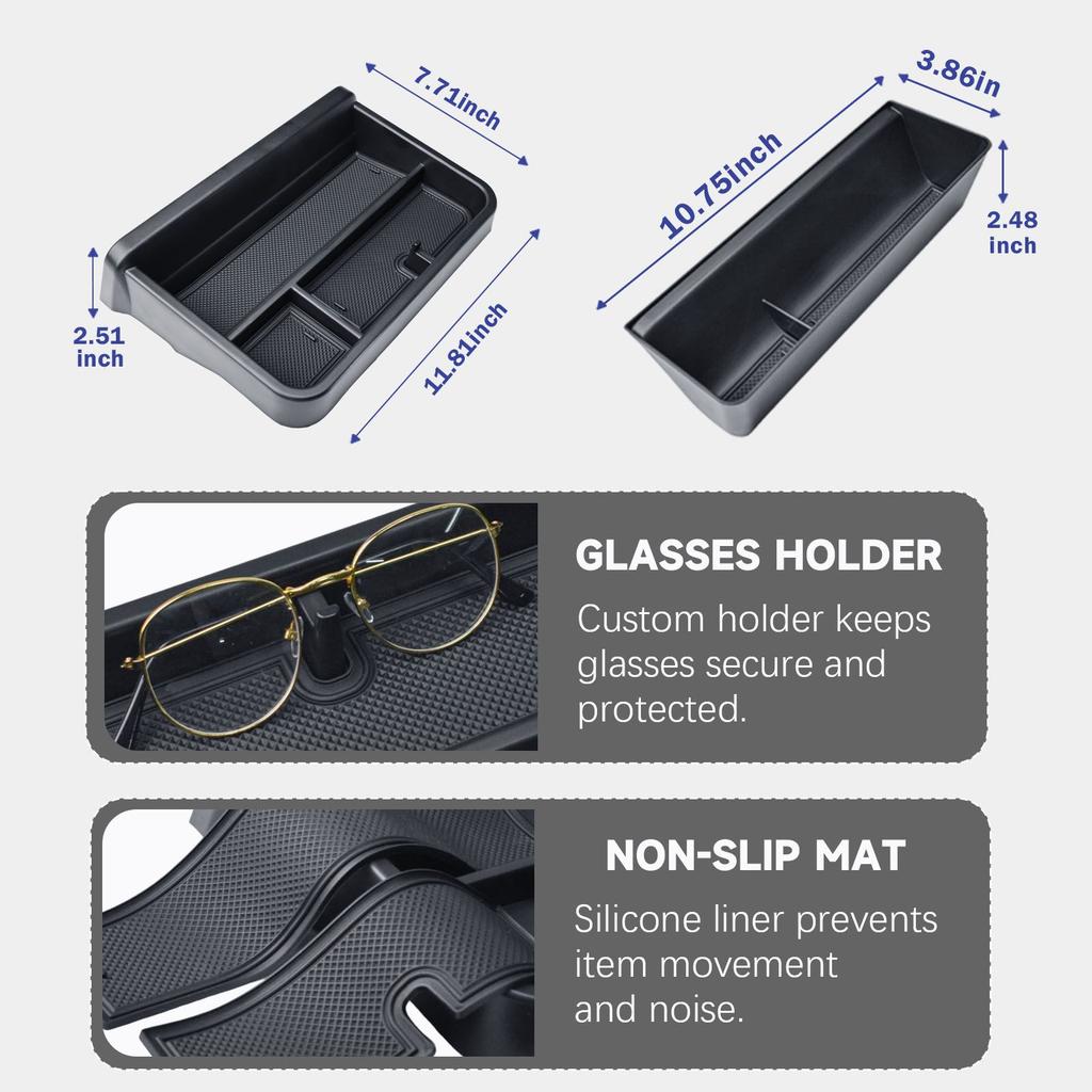 Sixthsmoy Center Console Dashboard Organizer Tray for 2025 2025 Honda Prologue EV Dash Mounted Container Holder Behind Screen
