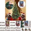 Christmas Countdown 24 Day Dog Pet Pendant With Acrylic Material For Holiday Decor And Gift Giving