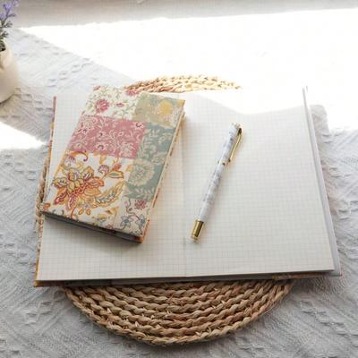 Fromthenon 1PC A5 A6 Weeks Retro Floral Splicing Style Cloth Book Cover Planner Case Journal Office Stationery Supplies