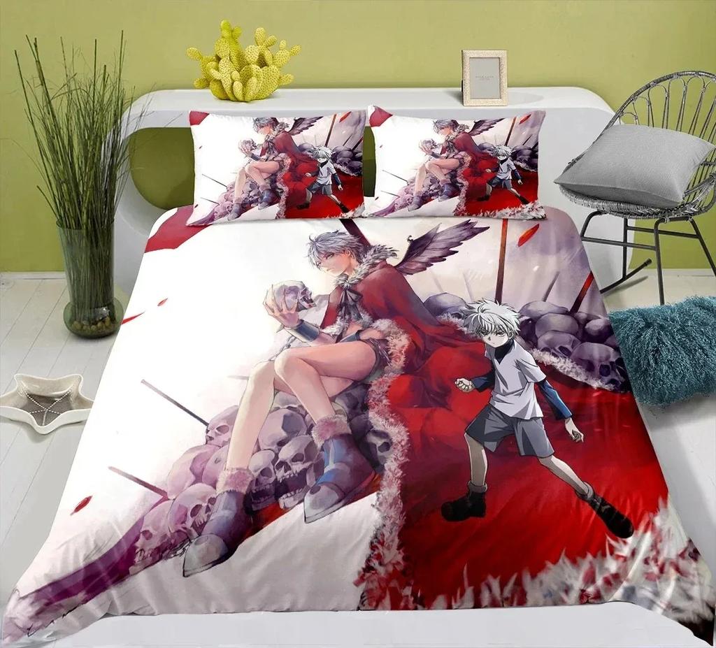Hunter X Hunter Bedding Set Single Twin Full Queen King Size Bed Sets Aldult Kid Bedroom Customizable