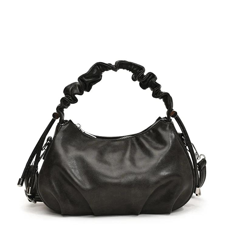 Sac bandoulière rétro niche haut de gamme automne et hiver pour femmes sac aisselle élégant et polyvalent