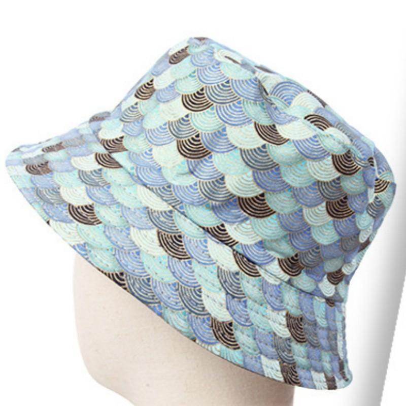 Fashionable Creative Gold-stamped Seashell Fisherman Hat Sunshade Sun Hat Outdoor Sun Hat