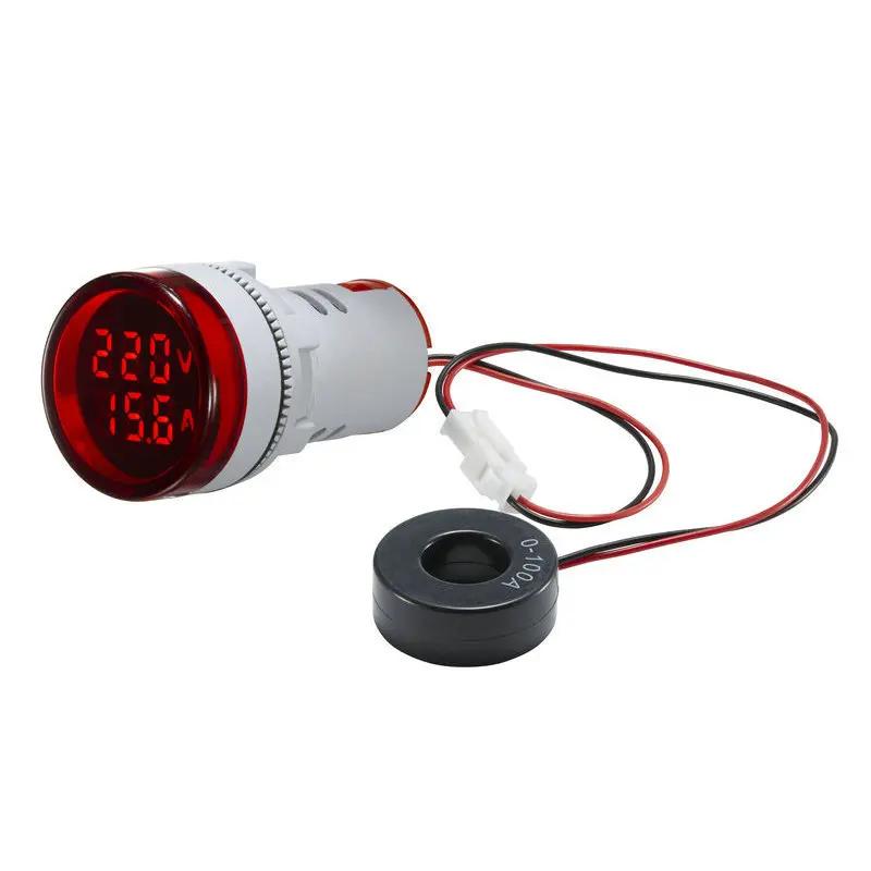 110V 220V AC Digital Voltmeter Ammeter AC 60-500V 0-100A Square/Round Voltage Current Meter Car Volt Tester Gauge Amp Detector