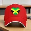 Jamaica Large Heart Flag Sun Baseball Cap  Spring Classic Hip Hop Hats For Women Unisex Outdoor Sport Baseball Caps
