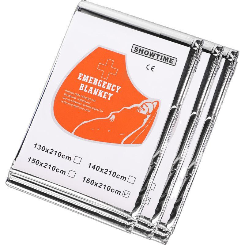 Double-Sided Silver Outdoor Survival Blanket - Emergency Thermal Protection for Marathon & Outdoor Use Double Silver 130*210cm