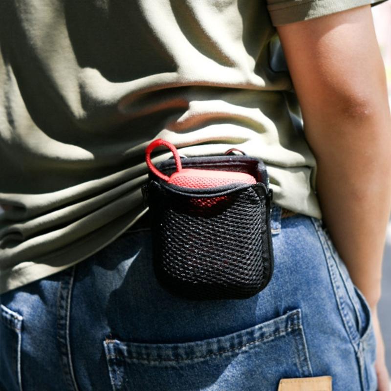 Mesh Fabric Protective Speaker Carrying Case with Adjustable Shoulder Straps for GO4/GO3/CLIP5 Music Enthusiasts