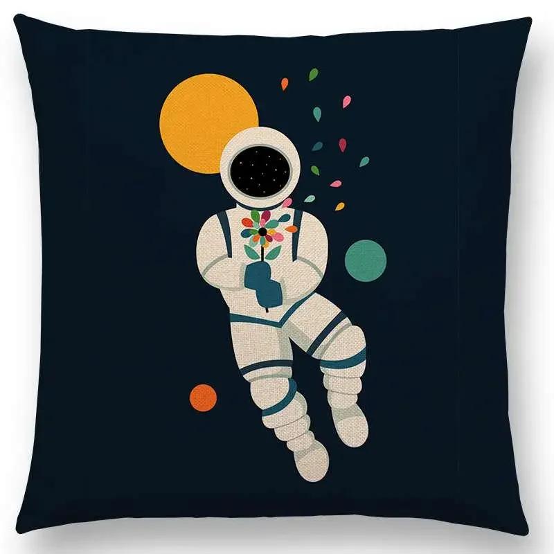 Latest Day Night Sun Moon Child With Animals Friends Wolf Bear Elephant Rabbit Cushion Cover Home Decor Sofa Throw Pillow Case