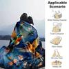 1pc Whimsical Dance of Hummingbirds Blanket  Soft & Cozy, Perfect Gift ,Living Room, Travel, Camping, Car Blankets