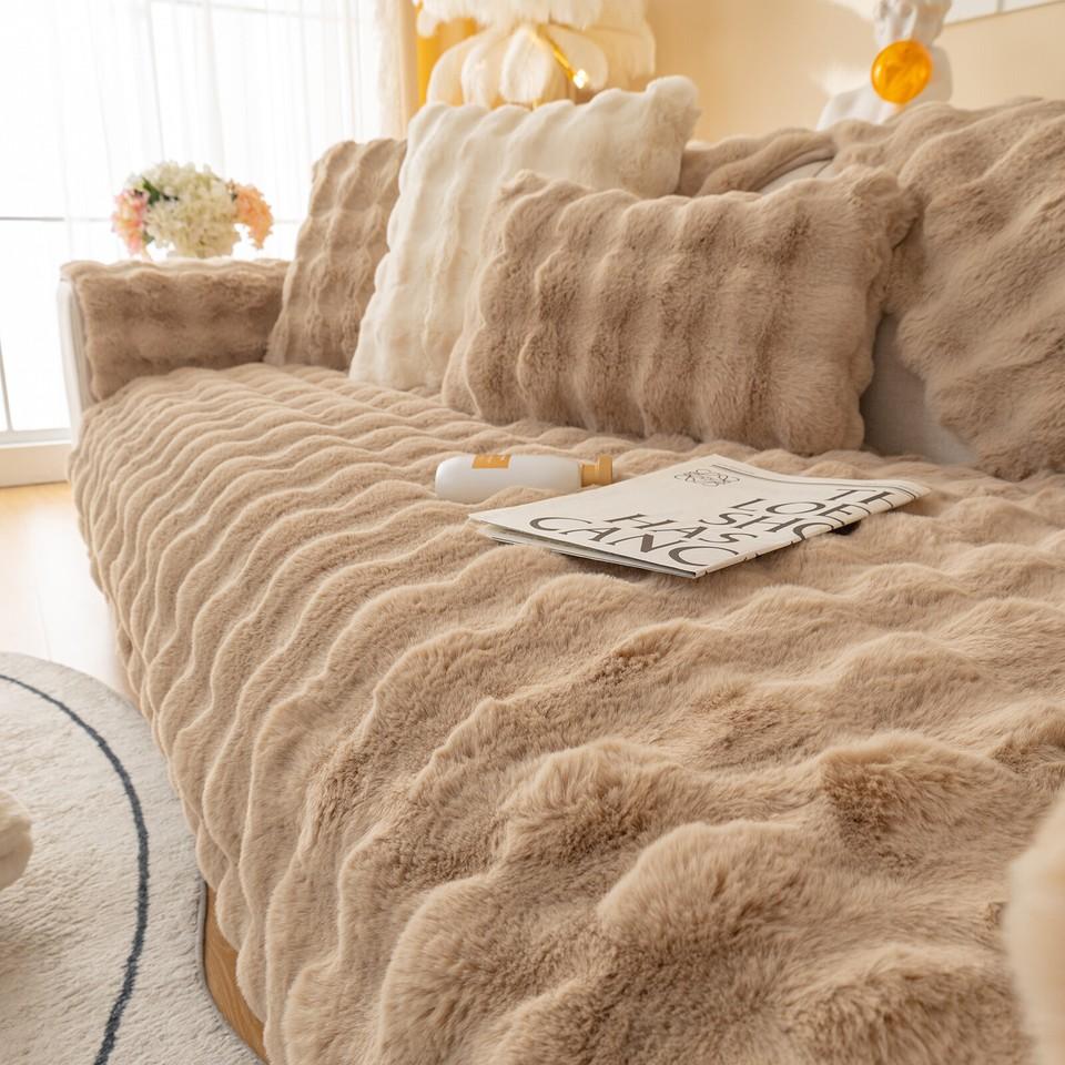 Non-Slip Sofa Cover, Sofa Seat Cushion Cover, Plush Sofa Throw, Couch For 1-4 Seater
