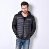 Mens Lightweight Hooded Stand Collar Short Cotton Jacket Casual Winter Portable Coat