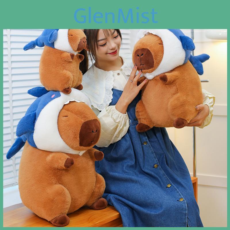 Capybara Shark Water Guinea Pig Plush Toy For Kids Soft Animal Pillow Gift