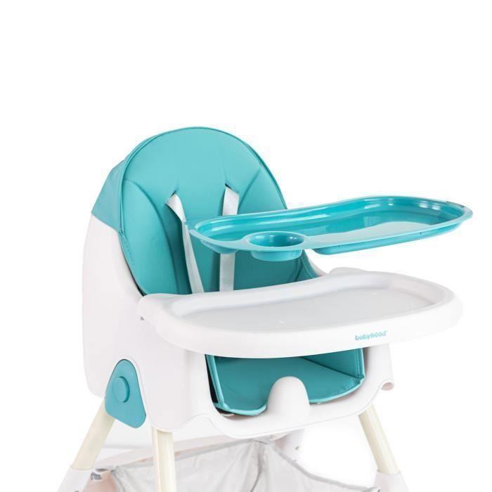 K IKIDO Chaise Haute Pour Bébé, Chaise Haute Évolutive Pliable Avec Table À Manger Pour enfants-De 6 Mois À 3 ans-Vert