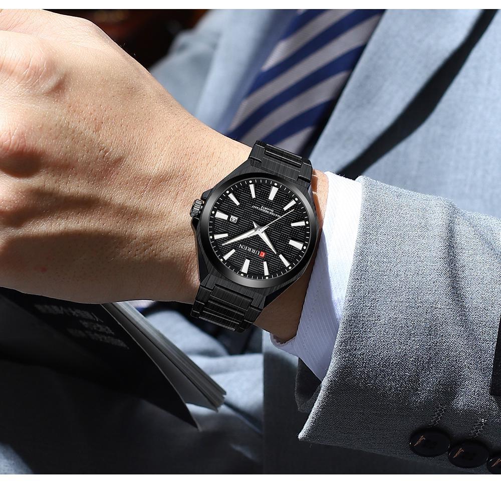 CURREN Fashion Quartz Clock Waterproof Luminous Date Stainless Steel Watches For Men Luxury Business Wristwatch