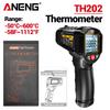 Professional ANENG TH202 Infrared Thermometer Non-contact -50℃~600℃ Digital Laser Temperature Meter LCD Display Portable  Pyrometer Point Gun Tester