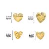 European/American 18K Gold-Plated Stainless Steel Heart Stud Earrings - Fashionable and Versatile Jewelry