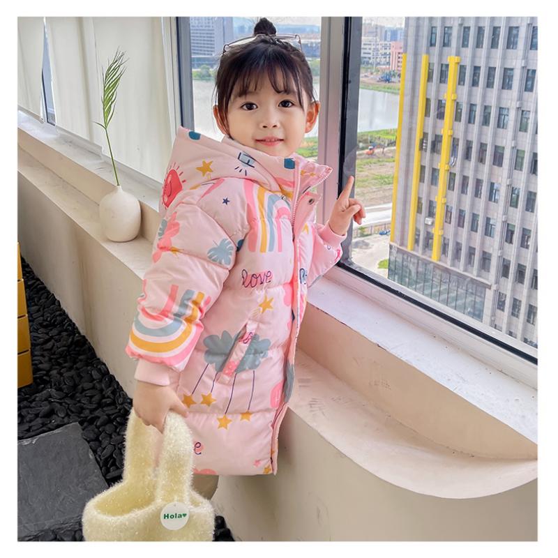 Neue Mädchen Jungen Daunenjacke Wintermäntel Kinder Kleidung Mit Kapuze Windjacke Mantel Für Kinder 2-7 Jahre Baumwolle Warme Oberbekleidung