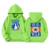 Kids Long Sleeve Loose Fit Pullover Hoodie with Letter Print and Pockets