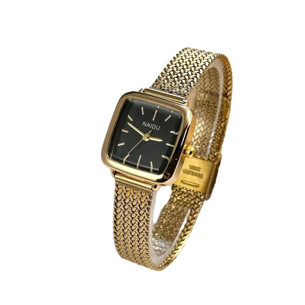 Light Luxury high-end Women Watch Simple and Compact Dial Cool Retro Korean Version Female Student Quartz Wristwatches