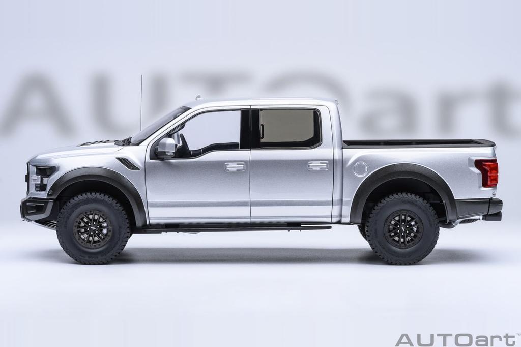 AUTOart Ford Raptor Supercrew 2019 Finished Model 72950 1/18 F-150 (Metallic Silver)