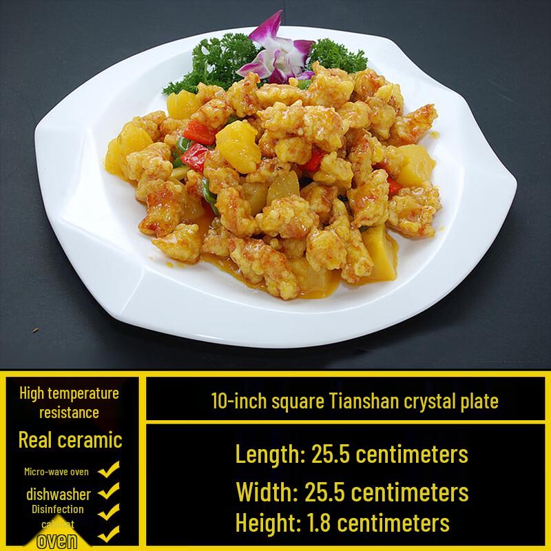 Irregular White Ceramic Dinner Plate