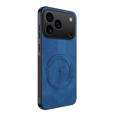 For iPhone 17 Pro Luxury Leather Magnetic Phone Case For iPhone 17 Pro Wireless Charging Shockproof Bumper Cover 17 Pro Cases