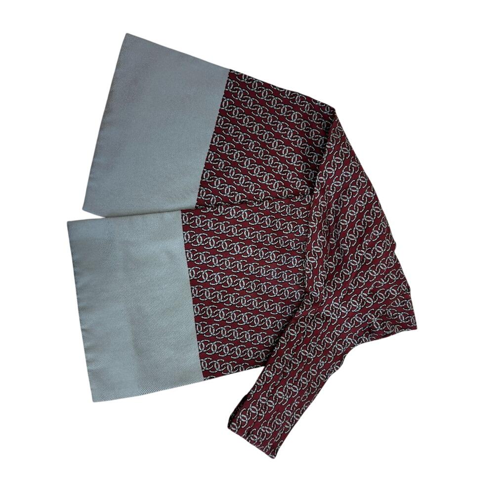 HERMES Ascot Thailand Overall handle silk Other accessories Gray silk Used