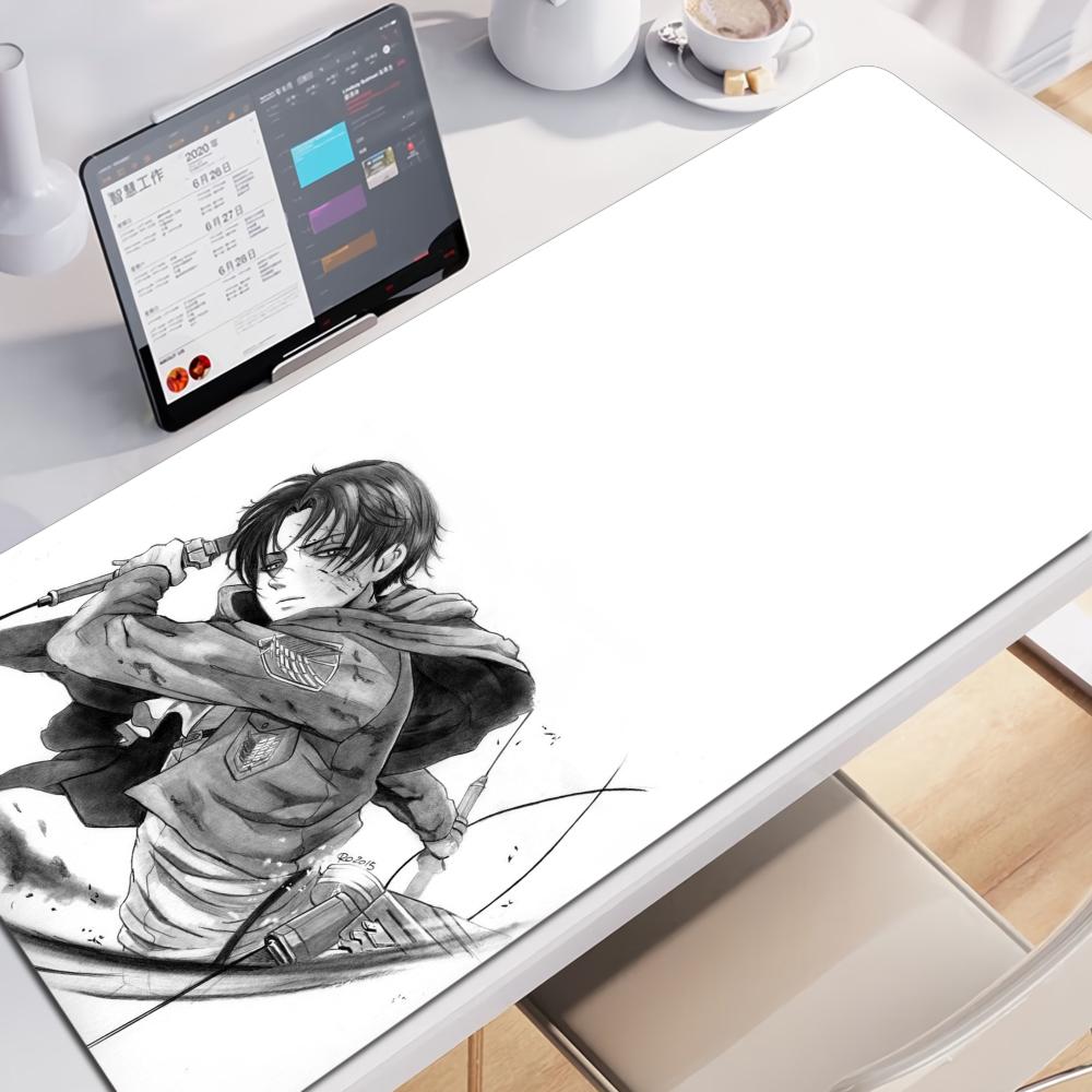 Japan Anime Mousepad Pc Gamer Cabinet Keyboard Rug Xxl Levi Ackerman Extended Desk Mat Laptop Attack On Titan Mouse Pad Carpet
