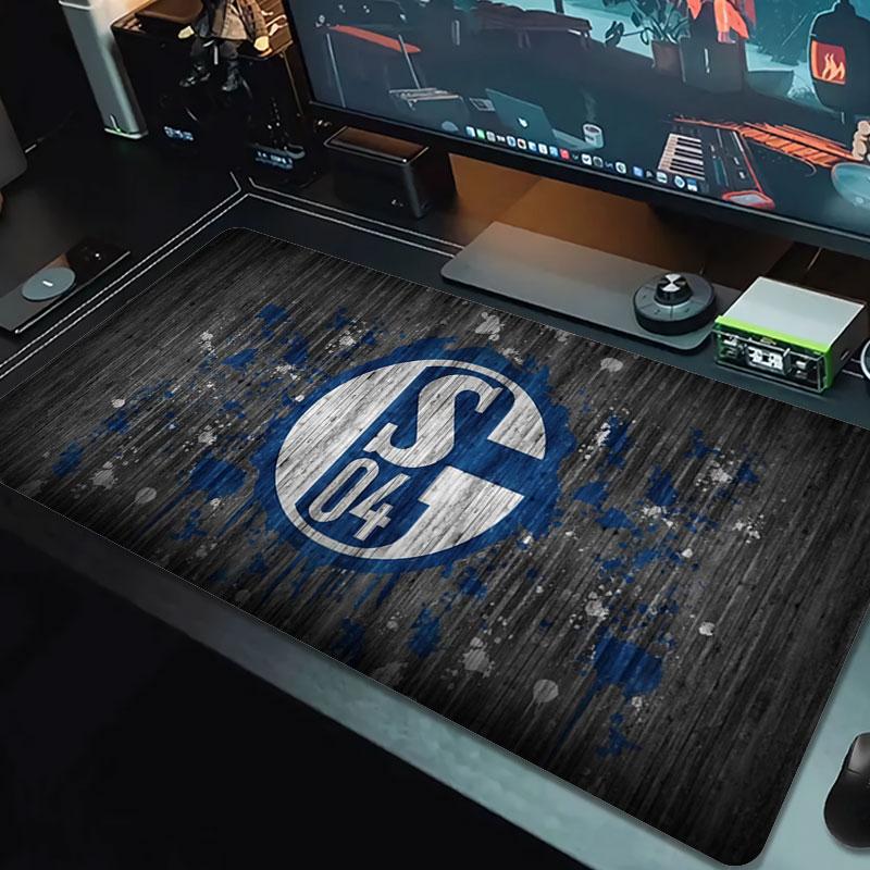FC Schalke 04 Large Size Mouse Pad Large Gaming Table Cushion Non-slip Laptop Tablet Big Mousepad XXL Mat Mini PC Playmat With Lock edge