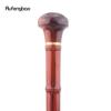 Red Round Wooden Bamboo Joint Walking Stick Decorative Cospaly Party Wood Walking Cane Halloween Mace Wand Crosier 89cm