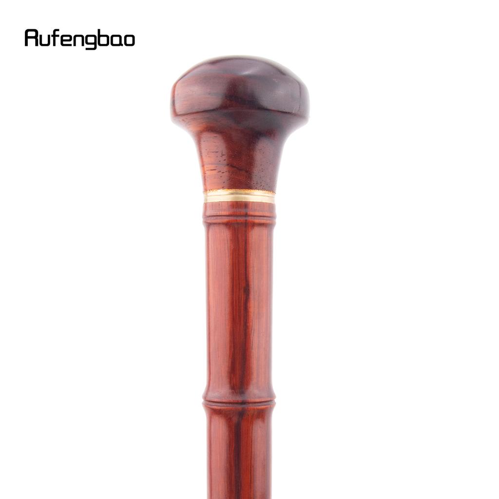 Red Round Wooden Bamboo Joint Walking Stick Decorative Cospaly Party Wood Walking Cane Halloween Mace Wand Crosier 89cm