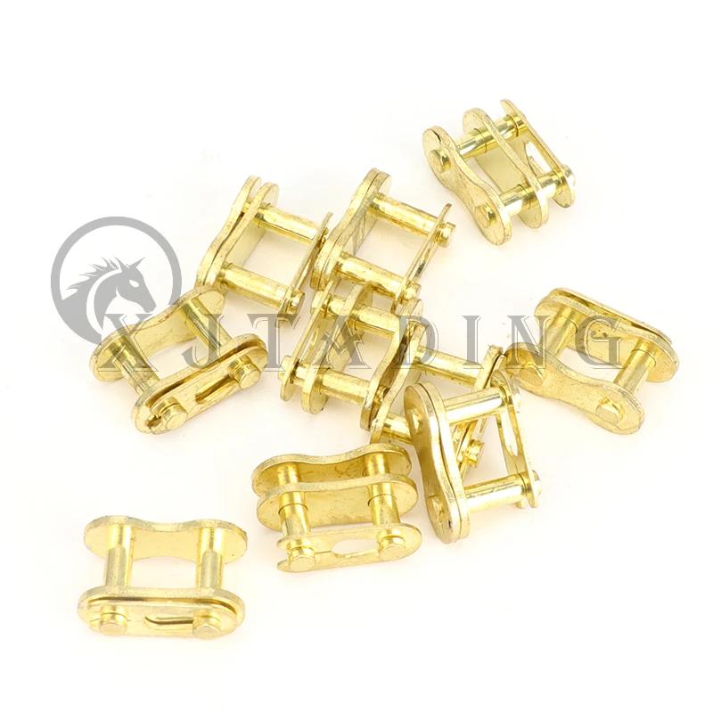 Gold/black 10 pcs 420 Chain Master Link For 50cc-150cc Motorcycle Dirt pit bike ATV Quad Accessories