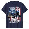 Trucker American Flag Truck Driver Shirt Truck Driver Gift T-Shirt Funny Men T Shirt Cotton Tops Tees Custom