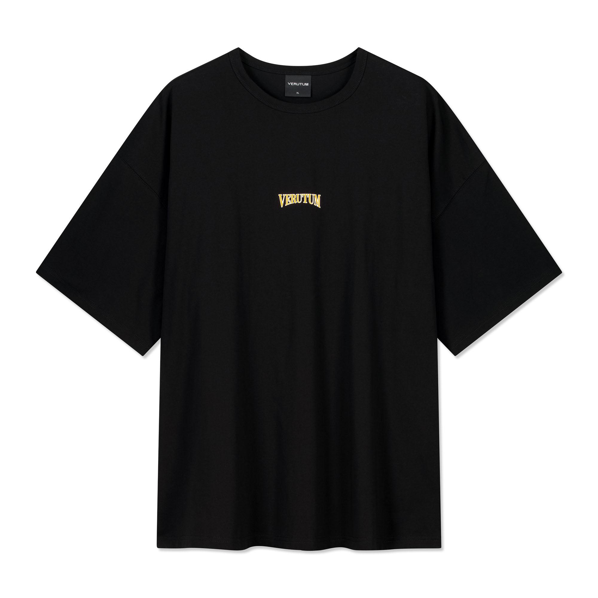 Verutum Serif Arch Logo Short Sleeve T-Shirt Black Xl