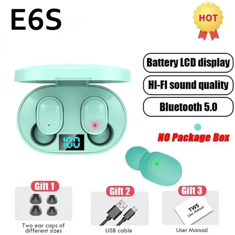 TWS E6S Fone Bluetooth Earphones Wireless Bluetooth Headset Noise Cancelling Headset With Microphone Headphones For Redmi